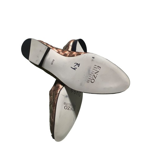 Enzo Angiolini Copper Weave Leather Flats Shoes -- 8-1/2M - Picture 4 of 10